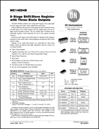 MC14094BFL2 datasheet: 8-Stage Shift/Store Register with Three-State Outputs MC14094BFL2