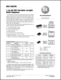 MC14557BDWR2 datasheet: 1-to-64 Bit Variable Length Shift Register MC14557BDWR2