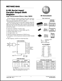 MC74HC164ADTR2 datasheet: 8-Bit Serial-Input/Parallel-Output Shift Register MC74HC164ADTR2