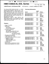 HM514400ASLS-8 datasheet: 1,048,576-word x 4-bid DRAM, 80ns HM514400ASLS-8