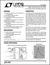 LTC1061ACJ datasheet: High performance triple universal filter building block LTC1061ACJ