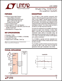 LTC1090AMJ datasheet: Single chip 10-bit data acquisition system LTC1090AMJ