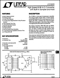 LTC1099MJ datasheet: High speed 8-bit A/D converter with built-in sample-and-hold LTC1099MJ