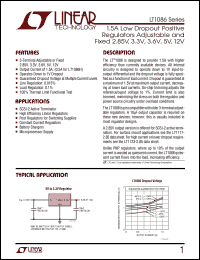 LT1086IT-12 datasheet: 1.5A low dropout positive regulators fixed 12V LT1086IT-12