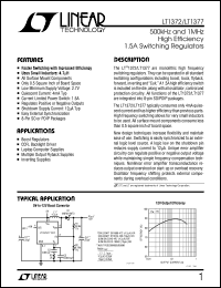 LT1377IS8 datasheet: 500kHz and 1MHz high efficiency 1.5A switching regulators LT1377IS8
