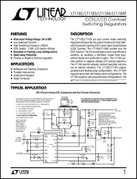 LT1182CS datasheet: CCFL/LCD contrast switching regulators LT1182CS