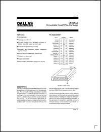 DS1217A/192K-25 datasheet: Nonvolatile read/write cartridge, 24K x 8, 250ns DS1217A/192K-25