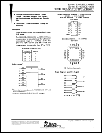 SN5408W datasheet: Quadruple 2-input positive-AND gates SN5408W