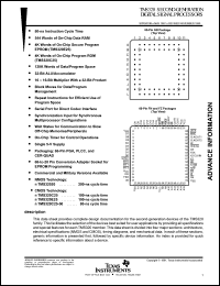 TMS320C25GB datasheet: Digital signal processor, 544 data RAM, 4K ROM, 128K words of data/program space, single 5-V supply TMS320C25GB