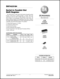 SN74LS164M datasheet: Serial-In Parallel-Out Shift Register SN74LS164M