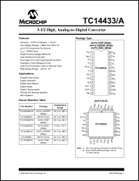 TC14433AELITR datasheet: 3-1/2 digit, analog-to-digital converter TC14433AELITR