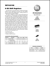 SN74LS166MEL datasheet: 8-Bit Shift Registers SN74LS166MEL