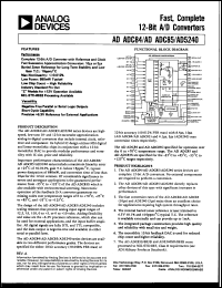 AD ADC84 datasheet: InputV:0-10V; 880mW; 12-bit fast complete A/D converter AD ADC84