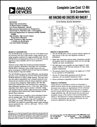 ADDAC85 datasheet: 300mW; complete low cost 12-bit A/D converter ADDAC85