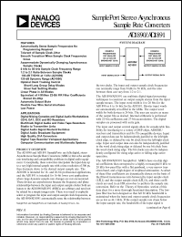 AD1890JN datasheet: 5V; samplePort stereo asynchronous sample rate converter. For digital mixing cinsolers and digital audio workstations, CD-R, DAT, DCC and MD recorders AD1890JN