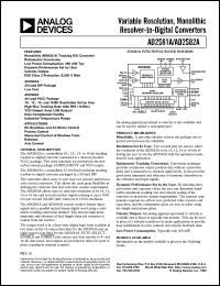 AD2S81AJD datasheet: 14V; 300mW; variable resolution, monolithic resolver-to-digital converter. For DC brushless and AC motor control, process control AD2S81AJD