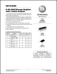 SN74LS299DWR2 datasheet: 8-Bit Shift/Storage Register with 3-State Outputs SN74LS299DWR2