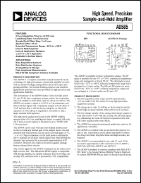 AD585 datasheet: 18V; high speed, precision sample-and-hold amplifier AD585