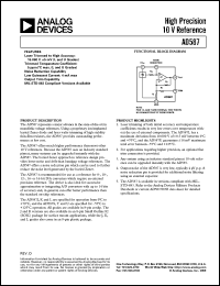 AD587JN datasheet: InputV:36V; 500mW; outputV:9.990-10.010V; 30-70mA; to ground:30-70mA; high precision reference AD587JN