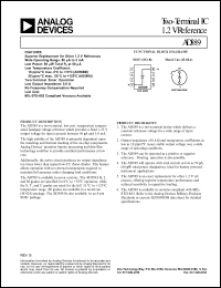 AD589TH datasheet: OutputV:1.235V; 125mW; 10mA; 2-terminal IC 1.2V reference AD589TH