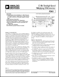 AD668KQ datasheet: 0-18V; 670mW; 12-bit ultra high speed multiplying D/A converter AD668KQ