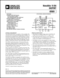 AD669AR datasheet: 0.3-17V; 1000mW; monolithic 16-bit DACPORT AD669AR