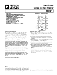 AD684AQ datasheet: 0.3-15V; 640mW; 4-channel sample-and-hold amplifier AD684AQ