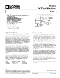 AD698SQ datasheet: 36V; universal LVDT signal conditioner AD698SQ