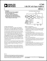 AD7224KP datasheet: -0.3, +17V; 450mW; LG2MOS 8-bit DAC with output amplifier AD7224KP