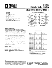 AD7510DISE datasheet: 25V; DI CMOS protected analog switches AD7510DISE