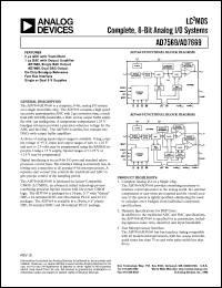 AD7569SQ datasheet: -0.3 to +7V; 450mW; LC2MOS complete, 8-bit analog I/O system AD7569SQ