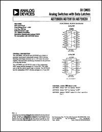 AD7590DIBQ datasheet: +17.0V; 450mW; DI CMOS analog switches with data latches AD7590DIBQ