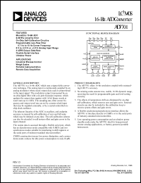 AD7701AR datasheet: -0.3 to +6V; 450mW; LC2MOS 16-bit A/D converter. For industrial process control, weigh scales, portable instrumentation, remote data acquisition AD7701AR