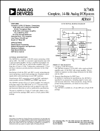 AD7869AQ datasheet: 0.3-7V; 1000mW; LC2MOS complete, 14-bit analog I/O system. For digital signal processing, speech recognition and synthesis, stectrum analysis, high speed modems, DSP servo control AD7869AQ