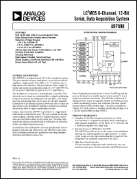 AD7890AR-10 datasheet: 0.3-7V; 450mW; LC2MOS 8-channel, 12-bit serial, data acquisition system AD7890AR-10