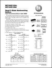 MC74HC125ADT datasheet: Quad With 3-State Outputs NonInverting Buffer MC74HC125ADT