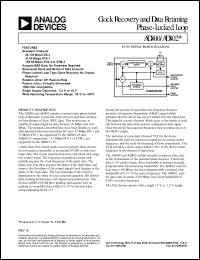 AD800 datasheet: 6V; clock recovery and data retiming phase-locked loop AD800