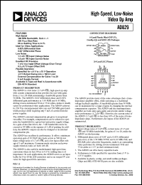 AD829JR datasheet: 18V; high-speed, low-noise video Op Amp AD829JR