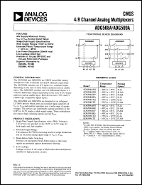 ADG509AKN datasheet: 44V; 20-40mA; 470mA; CMOS 4-/8-channel analog multiplexer ADG509AKN