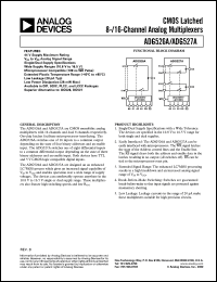 ADG526AKN datasheet: 44V; 20-40mA; 470mW; CMOS latched 8-/16-channel analog multiplexer ADG526AKN