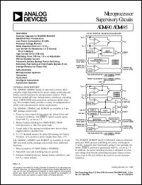 ADM695AN datasheet: 0.3-6V; 400-600mW; microprocessor supervisory circuit. For microprocessor systems, computers, controllers ADM695AN