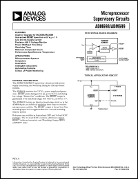 ADM699AN datasheet: 0.3-6V; 500mW; microprocessor supervisory circuit. For microprocessor systems, computers, controllers ADM699AN