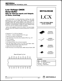 MC74LCX240DTEL datasheet: Low-Voltage CMOS Octal Buffer with 5V-Tolerant Inputs and Outputs (3-State, Inverting) MC74LCX240DTEL