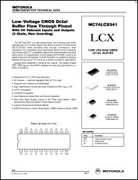 MC74LCX541DW datasheet: Low-Voltage CMOS Octal Buffer Flow Through Pinout with 5V-Tolerant Inputs and Outputs (3-State, Non-Inverting) MC74LCX541DW