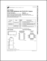 54F253DC datasheet: Dual 4-Bit Multiplexer with TRI-STATE Outputs 54F253DC