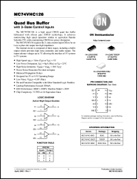 MC74VHC126DR2 datasheet: Quad Bus Buffer MC74VHC126DR2