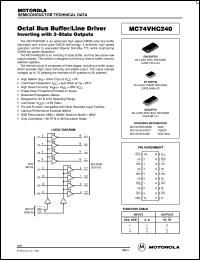 MC74VHC240DT datasheet: Octal Bus Buffer/Line Driver MC74VHC240DT