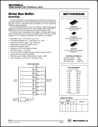 MC74VHC540DW datasheet: Octal Bus Buffer MC74VHC540DW