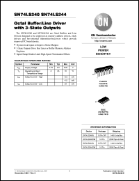 SN74LS240H datasheet: Octal Buffer/Line Driver with 3-State Outputs SN74LS240H