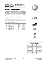 SN74LS367AML1 datasheet: 3-State Hex Buffers SN74LS367AML1